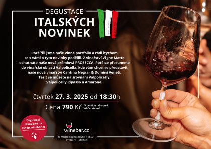 Degustace italských novinek ve Wine Baru