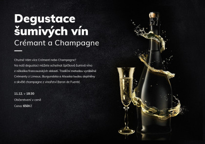 Degustace šumivých vín - Crémant a Champagne