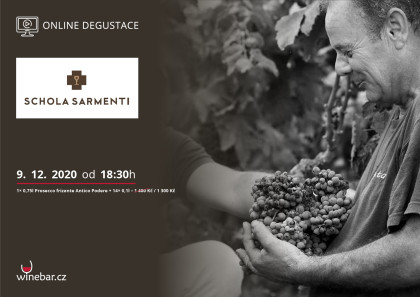 Online degustace Schola Sarmenti - láhev Prosecca + 14 vzorků x 0,1l