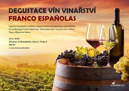 Degustace vín vinařství Franco Espanolas